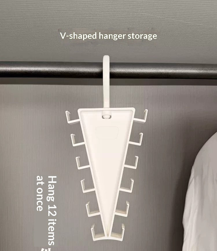 V-shaped Double-sided Clothes Rack Storage Shelf