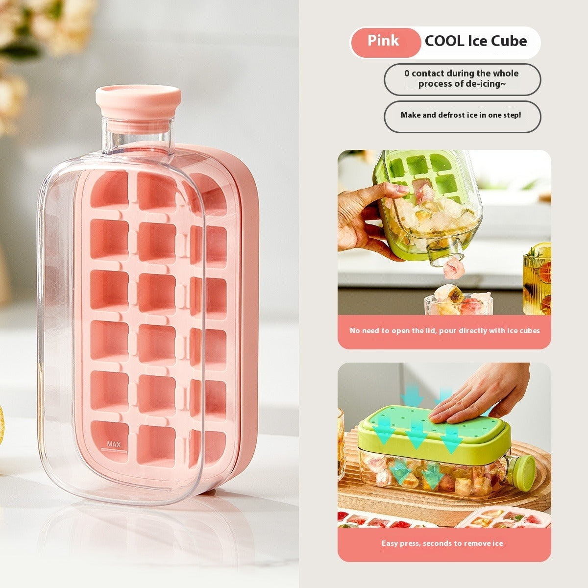 2-IN-1 Ice Cube Bottle & Fruit Infuser