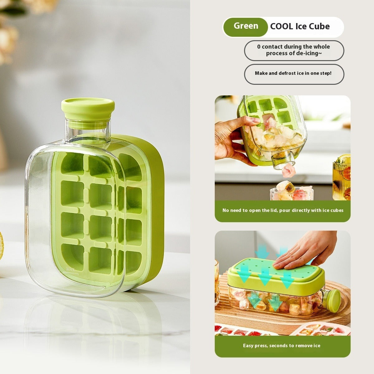 2-IN-1 Ice Cube Bottle & Fruit Infuser