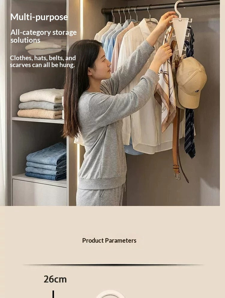 V-shaped Double-sided Clothes Rack Storage Shelf