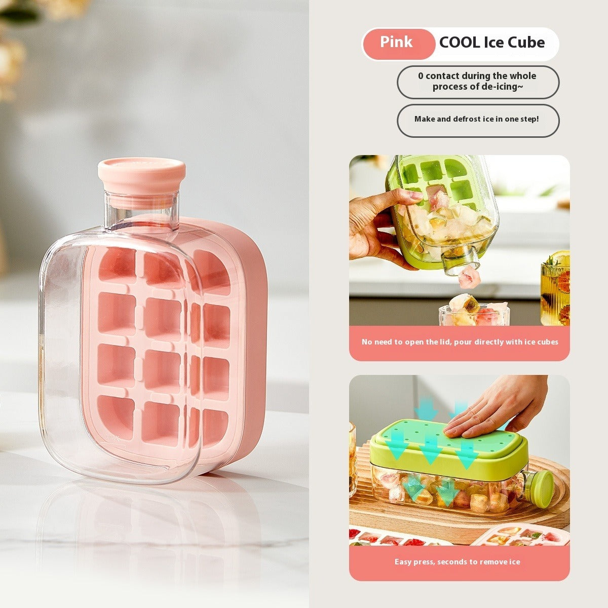 2-IN-1 Ice Cube Bottle & Fruit Infuser