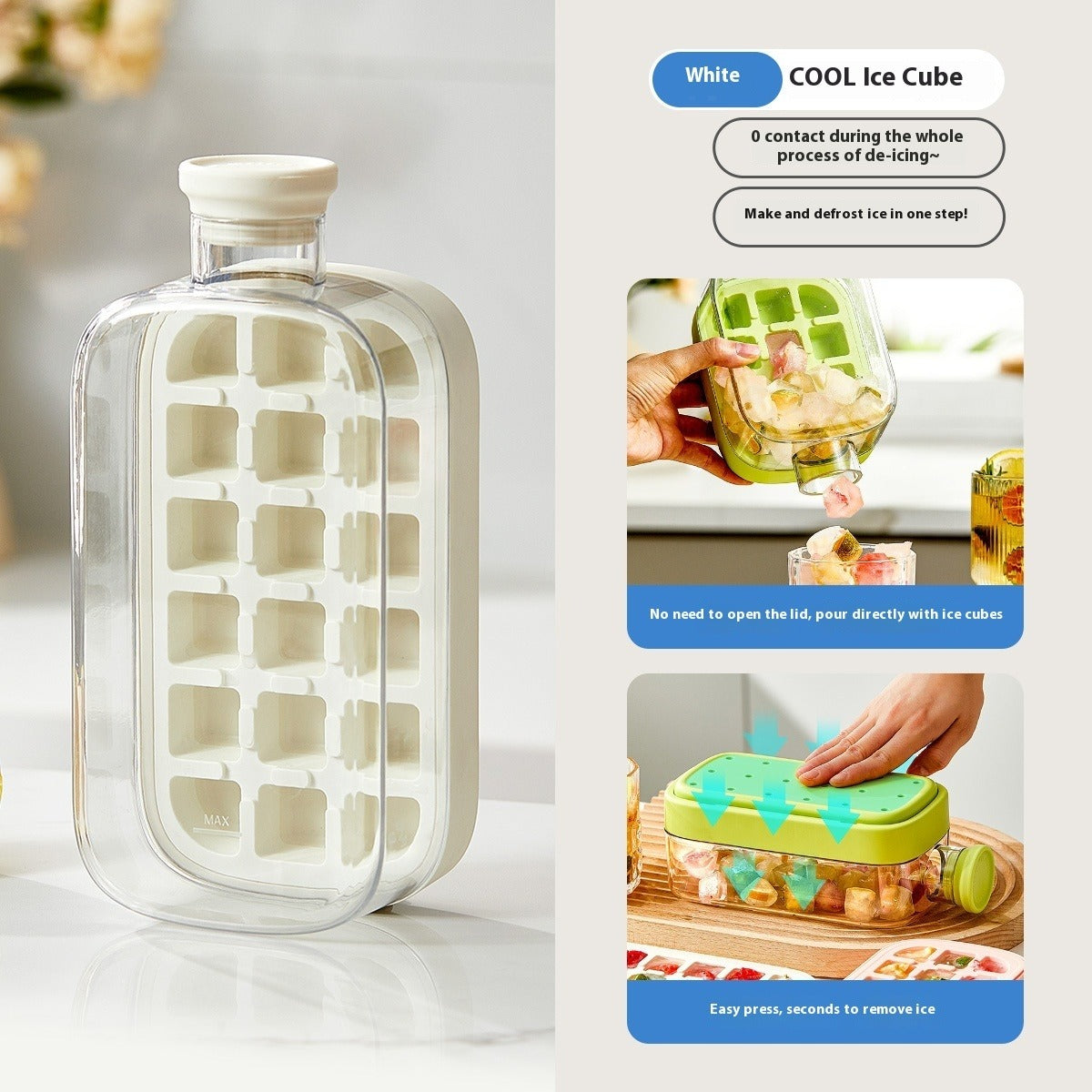 2-IN-1 Ice Cube Bottle & Fruit Infuser
