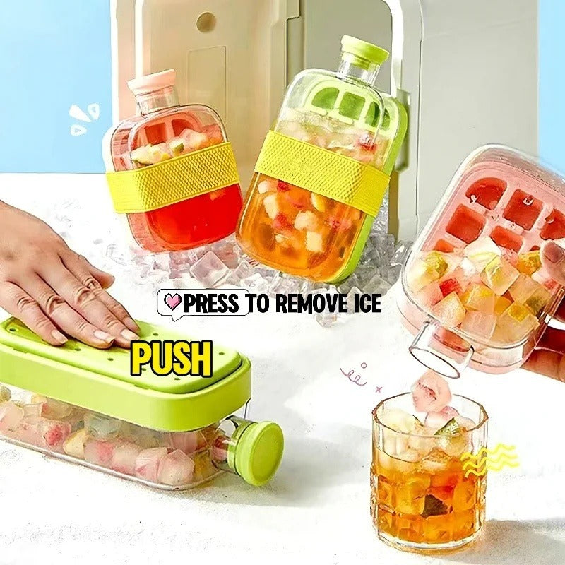 2-IN-1 Ice Cube Bottle & Fruit Infuser