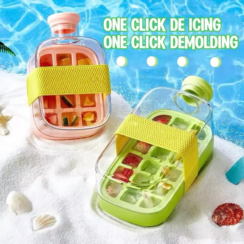 2-IN-1 Ice Cube Bottle & Fruit Infuser