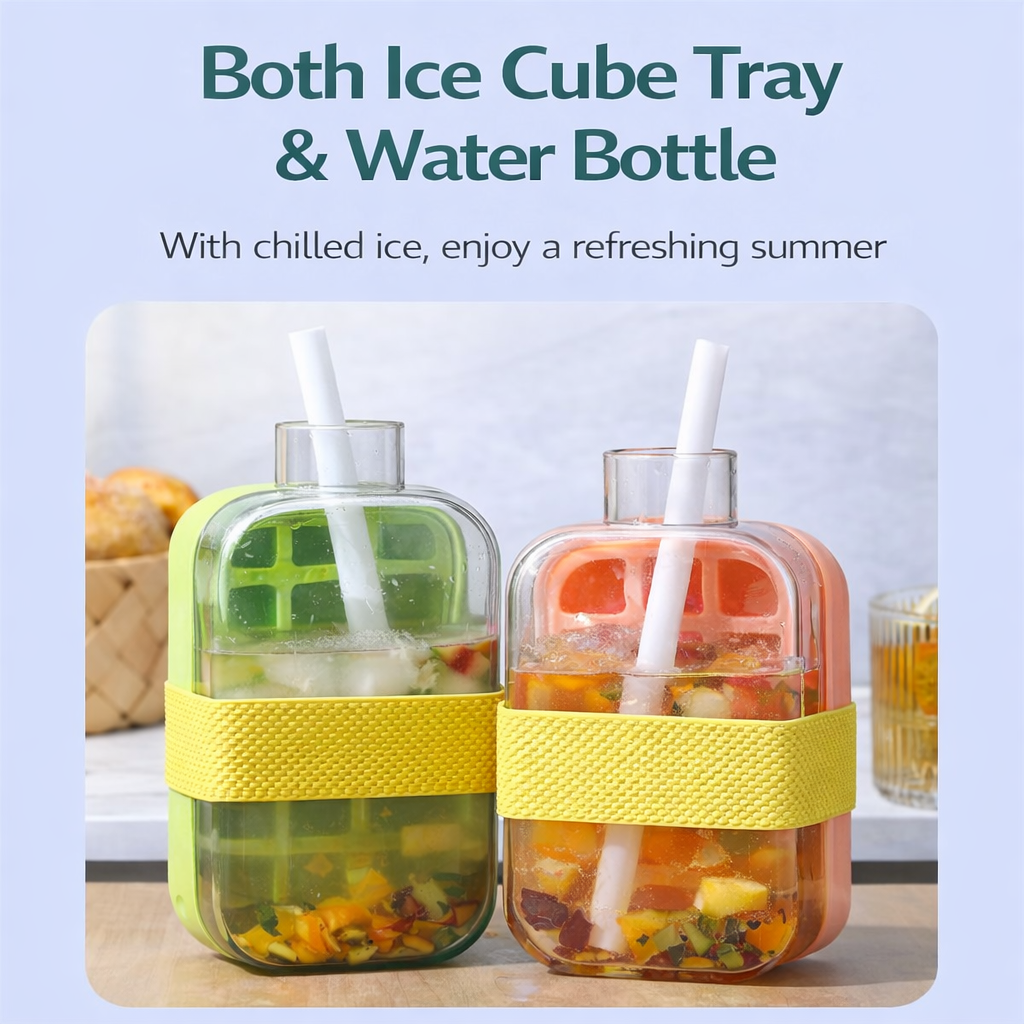 2-IN-1 Ice Cube Bottle & Fruit Infuser