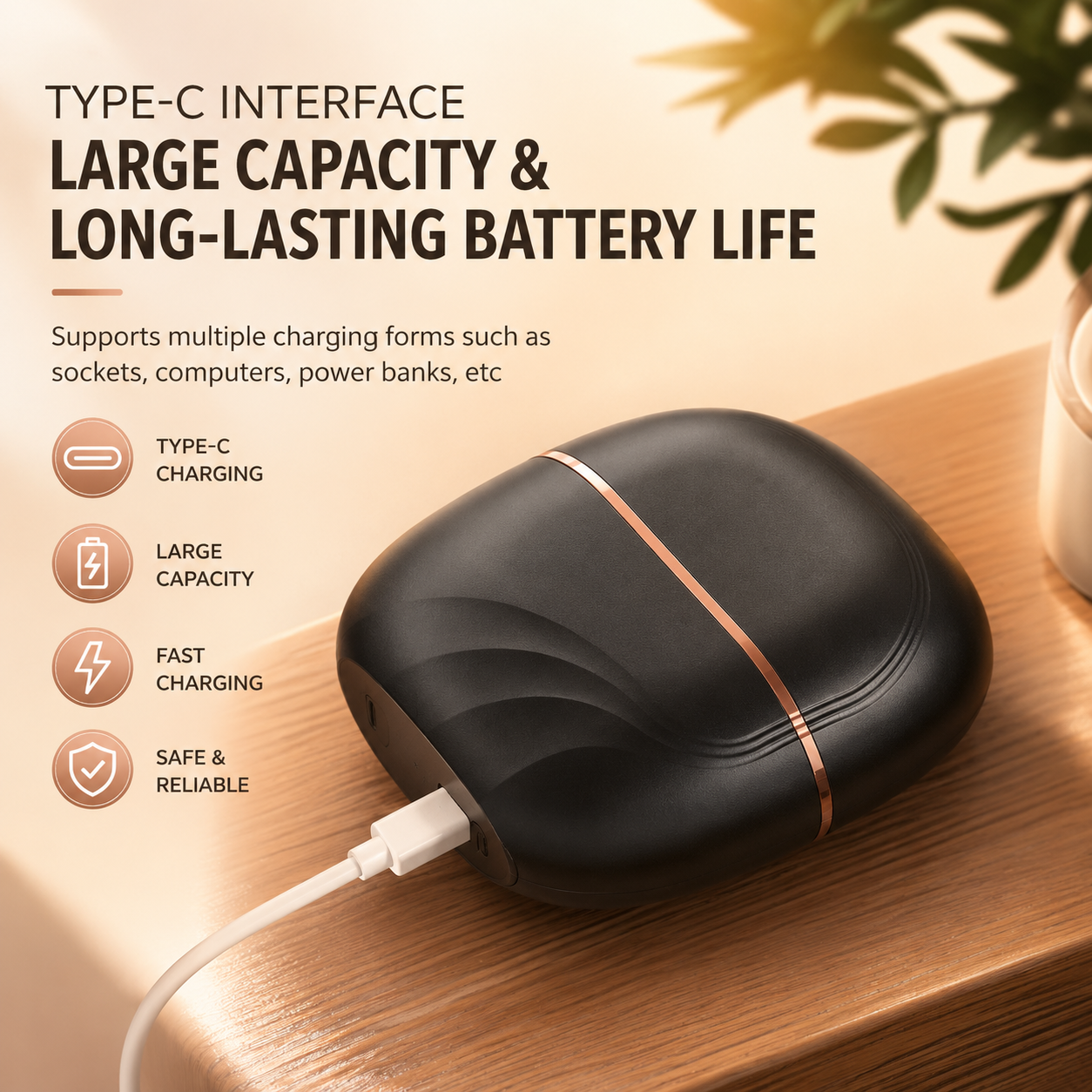 Mini Wireless Hair Straightening Comb