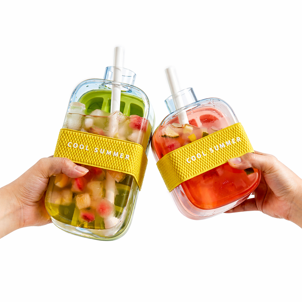 2-IN-1 Ice Cube Bottle & Fruit Infuser
