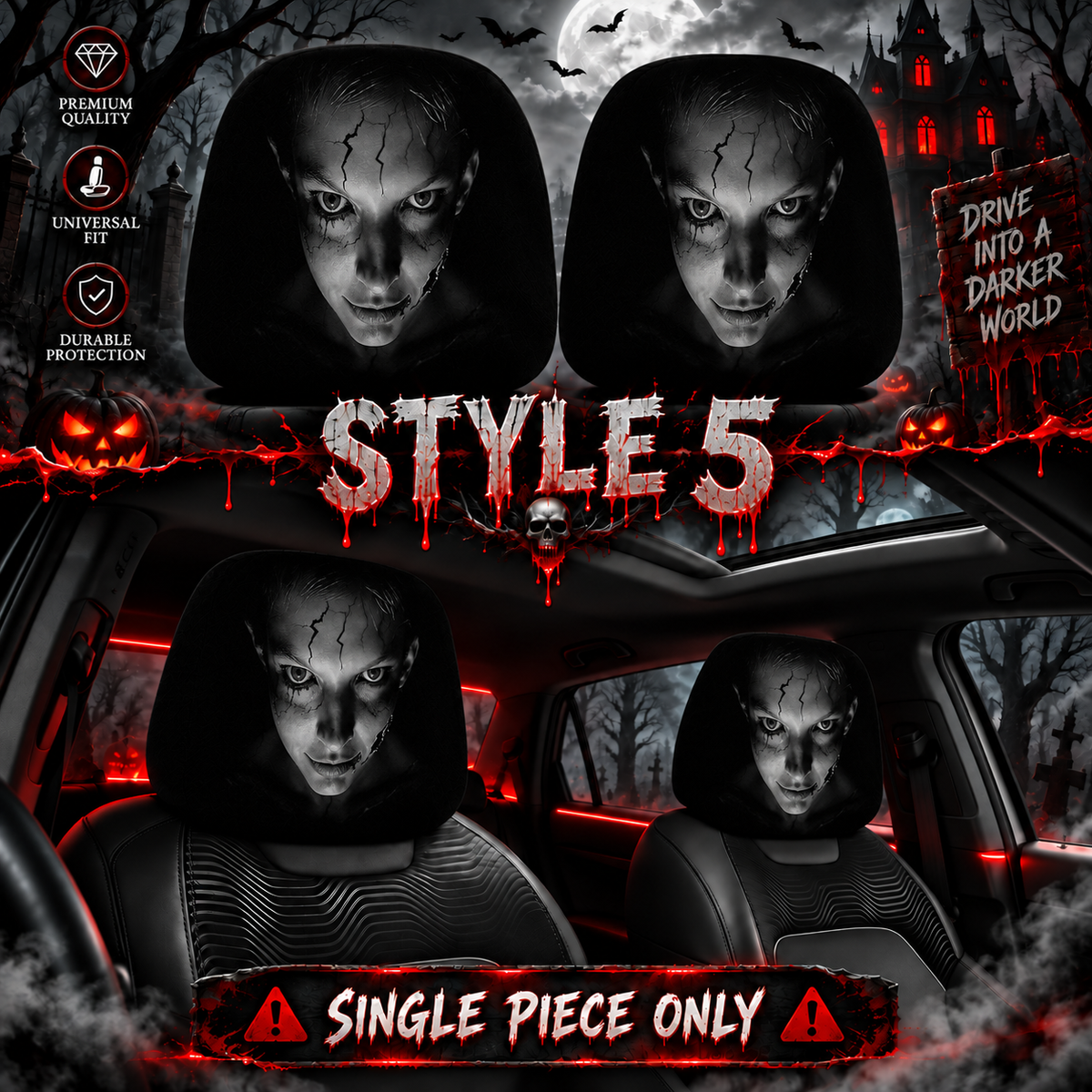 Universal Car Headrest Cover