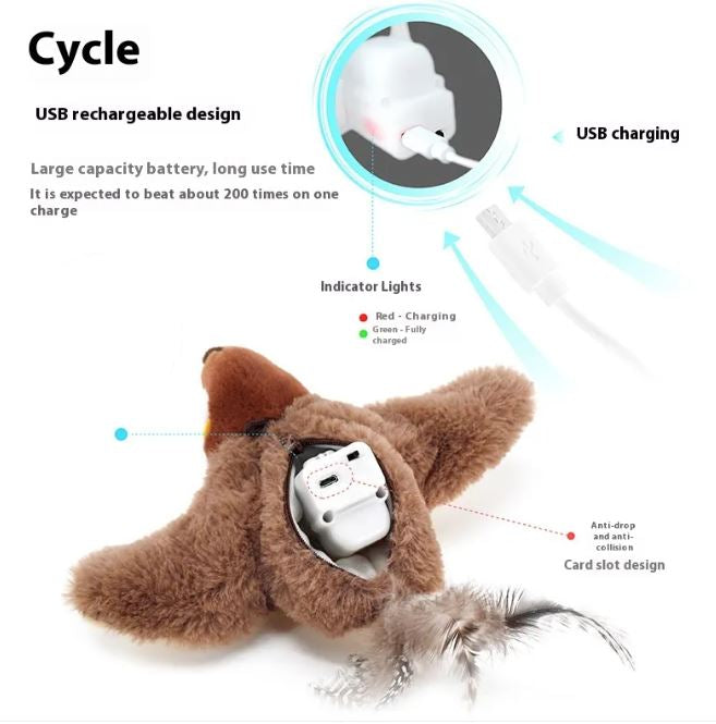 Flapping Bird Cat  Toy