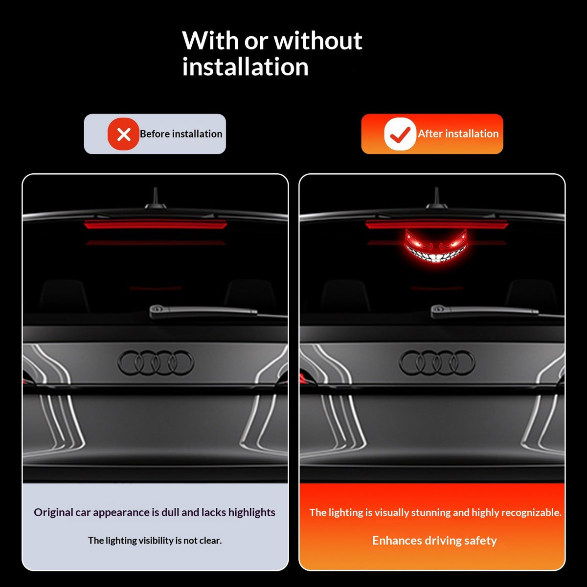 Solar-Powered Devil's Eye Car Light