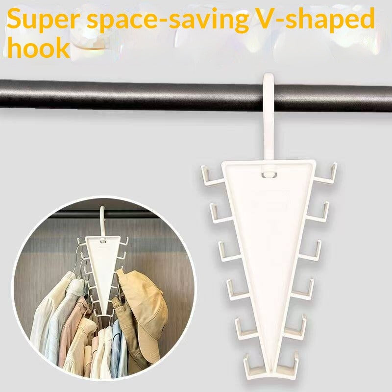 V-shaped Double-sided Clothes Rack Storage Shelf