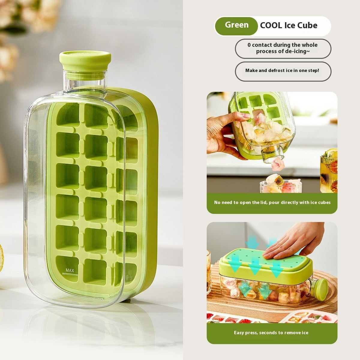 2-IN-1 Ice Cube Bottle & Fruit Infuser
